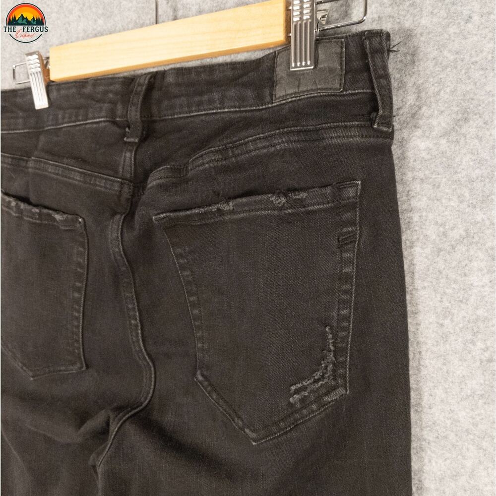 Aeropostale Jegging Jeans Black Ankle Distressed Denim High-Rise Women's 12 Reg - Picture 10 of 12